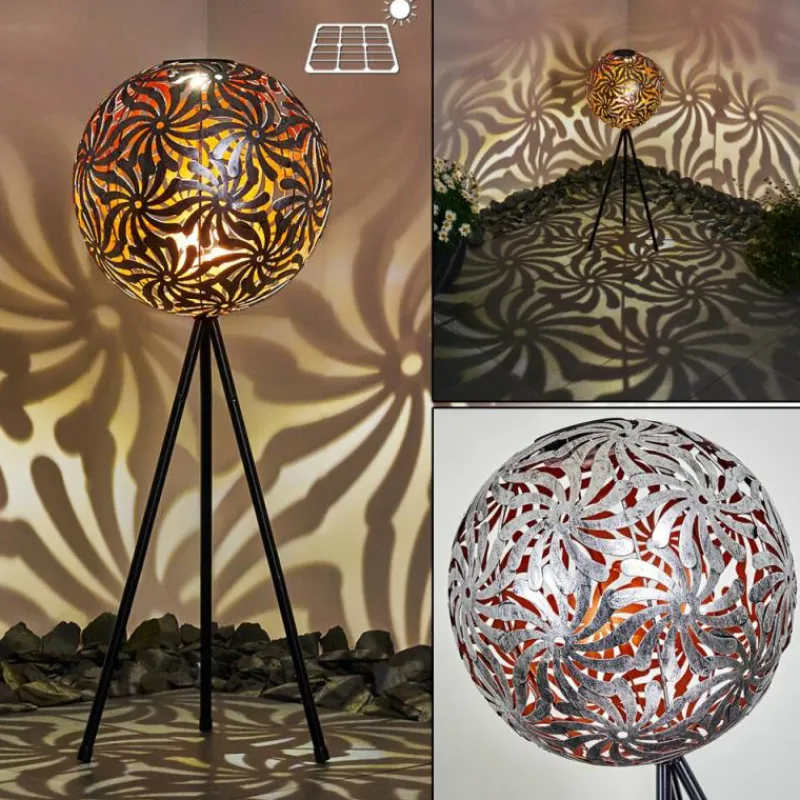 Luminaires Rustiques-hofstein lampe solaire Gilbert LED Noir, 1 lumière