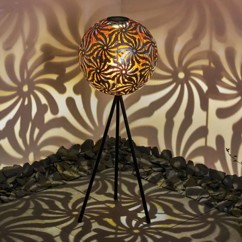 Luminaires Rustiques-hofstein lampe solaire Gilbert LED Noir, 1 lumière