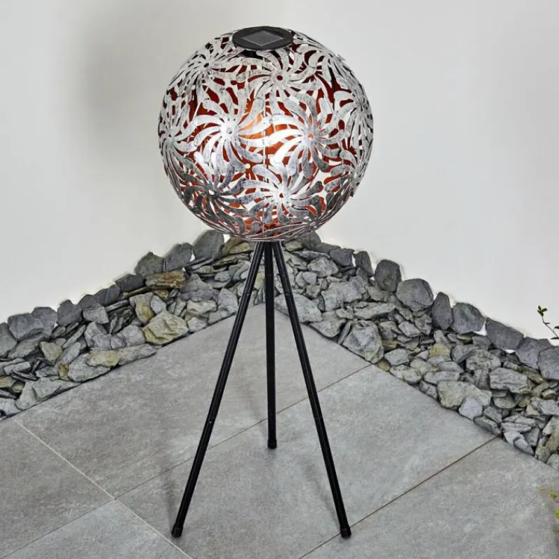 Luminaires Rustiques-hofstein lampe solaire Gilbert LED Noir, 1 lumière