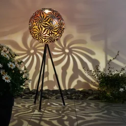 Luminaires Rustiques-hofstein lampe solaire Gilbert LED Noir, 1 lumière