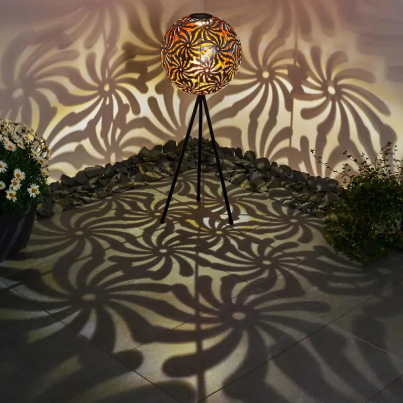 Luminaires Rustiques-hofstein lampe solaire Gilbert LED Noir, 1 lumière