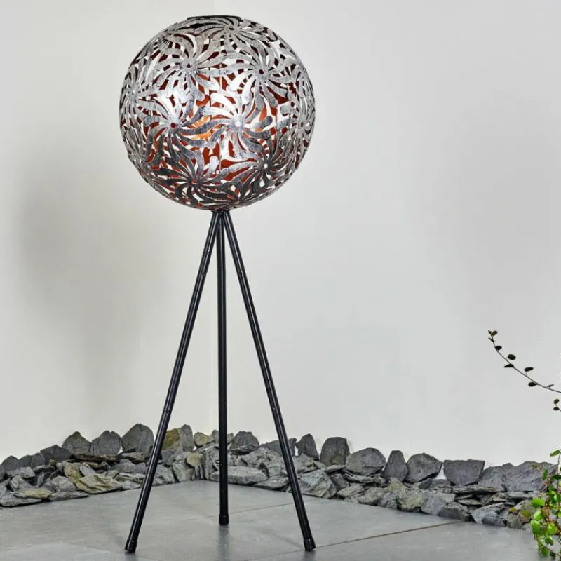 Luminaires Rustiques-hofstein lampe solaire Gilbert LED Noir, 1 lumière