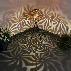 Luminaires Rustiques-hofstein lampe solaire Gilbert LED Noir, 1 lumière