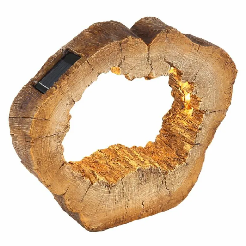 Lampes En Bois-Luminaires Globo Lighting lampe solaire Globo BAUM LED Brun, 20 lumières