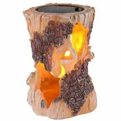 Luminaires Rustiques-Luminaires Globo Lighting lampe solaire Globo BAUM LED Couleur bois, Blanc, 1 lumière