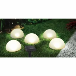 Lampes À Boules-Luminaires Globo Lighting Lampe solaire Globo JÖRG LED Noir, 5 lumières