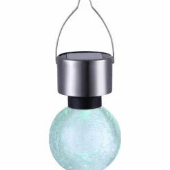 Luminaires Rustiques-Luminaires Globo Lighting lampe solaire Globo LED Acier inoxydable, 1 lumière, Changeur de couleurs