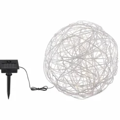 Luminaires Globo Lighting lampe solaire Globo LED Argenté, 30 lumières