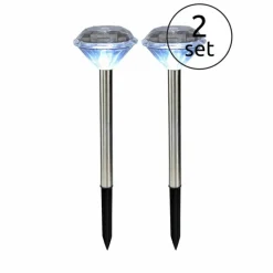 Luminaires Globo Lighting lampe solaire Globo LED Acier inoxydable, 1 lumière