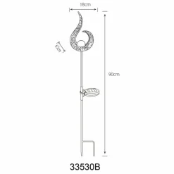 Luminaires Globo Lighting lampe solaire Globo LED Argenté, 1 lumière