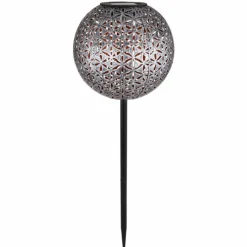 Lampes Dorées-Luminaires Globo Lighting lampe solaire Globo LED Argenté, 1 lumière