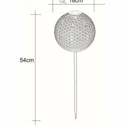 Lampes Dorées-Luminaires Globo Lighting lampe solaire Globo LED Argenté, 1 lumière