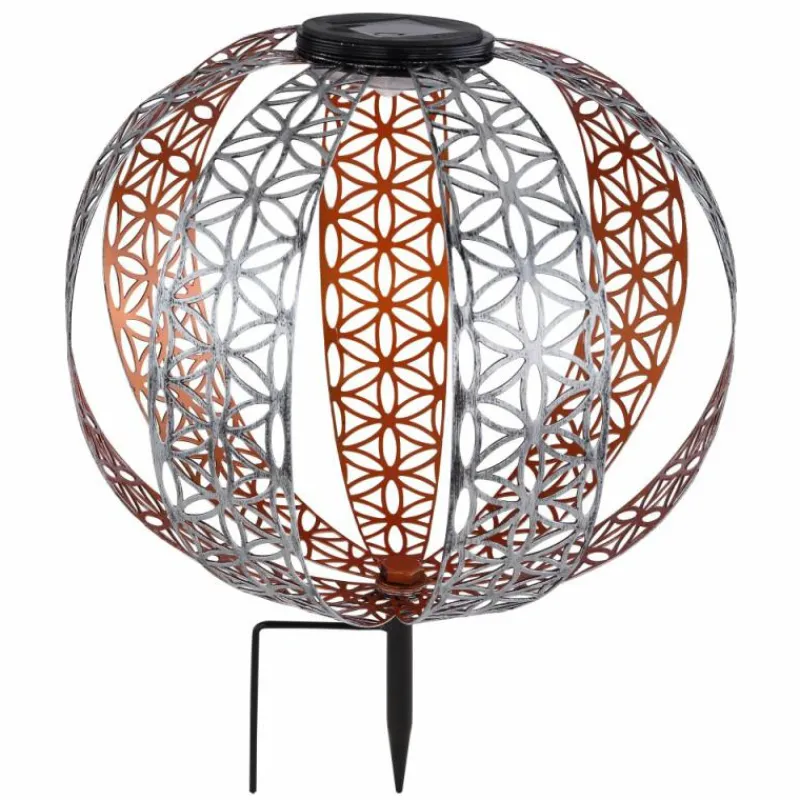 Lampes À Boules-Luminaires Globo Lighting lampe solaire Globo LED Argenté, 1 lumière