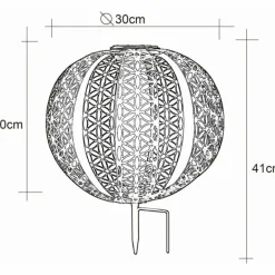 Lampes À Boules-Luminaires Globo Lighting lampe solaire Globo LED Argenté, 1 lumière