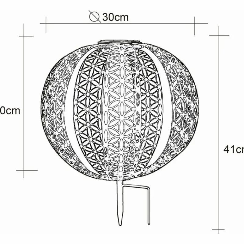 Lampes À Boules-Luminaires Globo Lighting lampe solaire Globo LED Argenté, 1 lumière