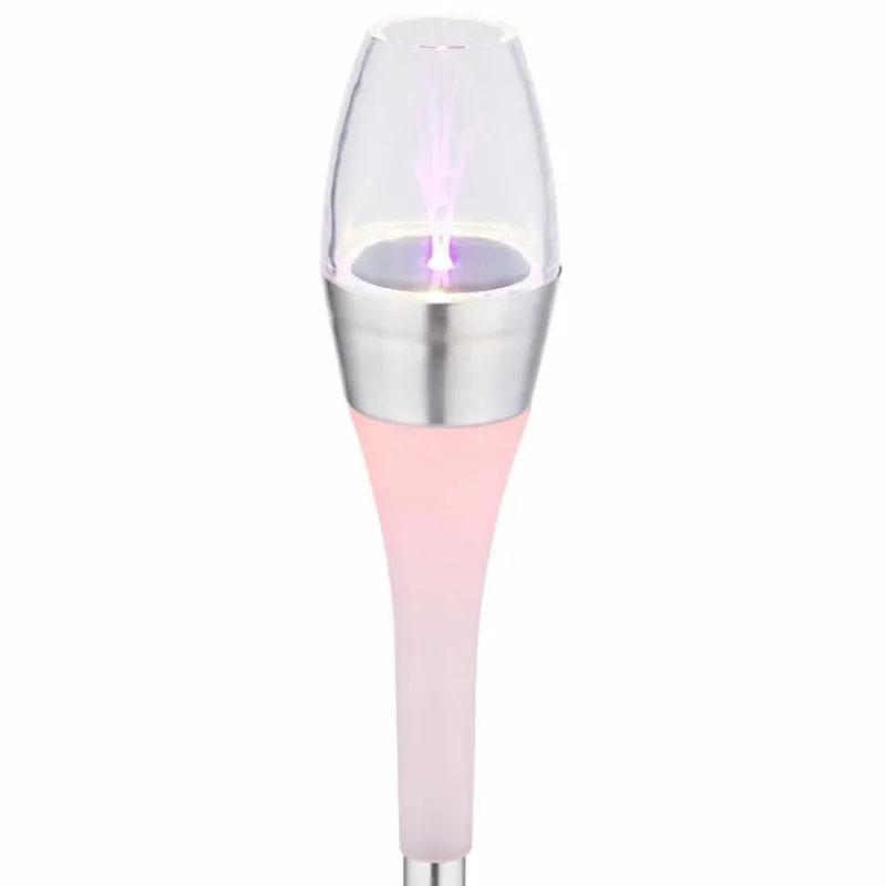 Luminaires Globo Lighting lampe solaire Globo LED Acier inoxydable, 2 lumières, Changeur de couleurs