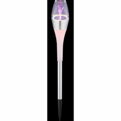 Luminaires Globo Lighting lampe solaire Globo LED Acier inoxydable, 2 lumières, Changeur de couleurs