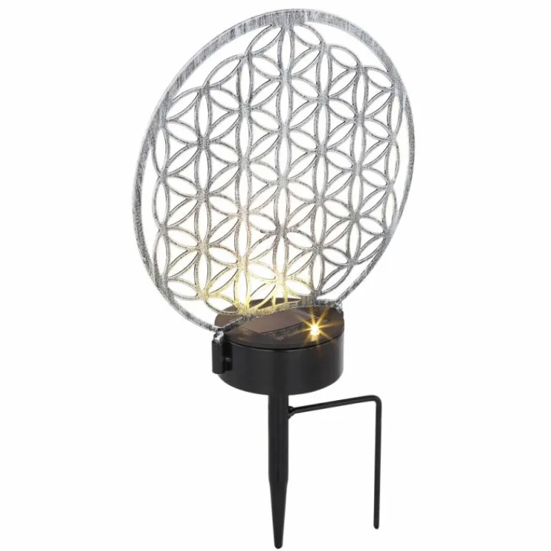 Lampes À Boules-Luminaires Globo Lighting lampe solaire Globo LED Argenté, 2 lumières