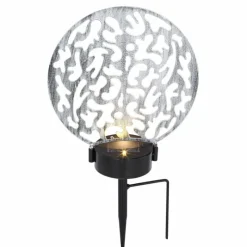 Lampes À Boules-Luminaires Globo Lighting lampe solaire Globo LED Argenté, 2 lumières