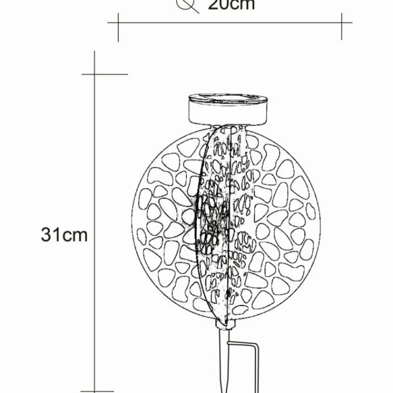 Lampes À Boules-Luminaires Globo Lighting lampe solaire Globo LED Argenté, 1 lumière