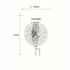 Lampes À Boules-Luminaires Globo Lighting lampe solaire Globo LED Argenté, 1 lumière