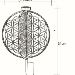 Lampes À Boules-Luminaires Globo Lighting lampe solaire Globo LED Argenté, 1 lumière