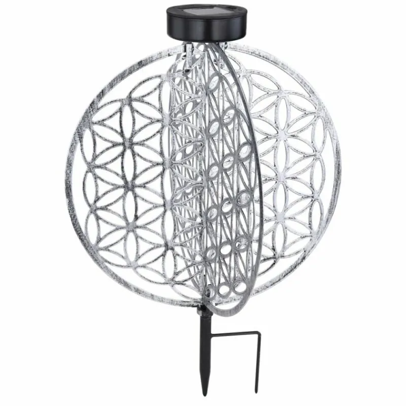 Lampes À Boules-Luminaires Globo Lighting lampe solaire Globo LED Argenté, 1 lumière
