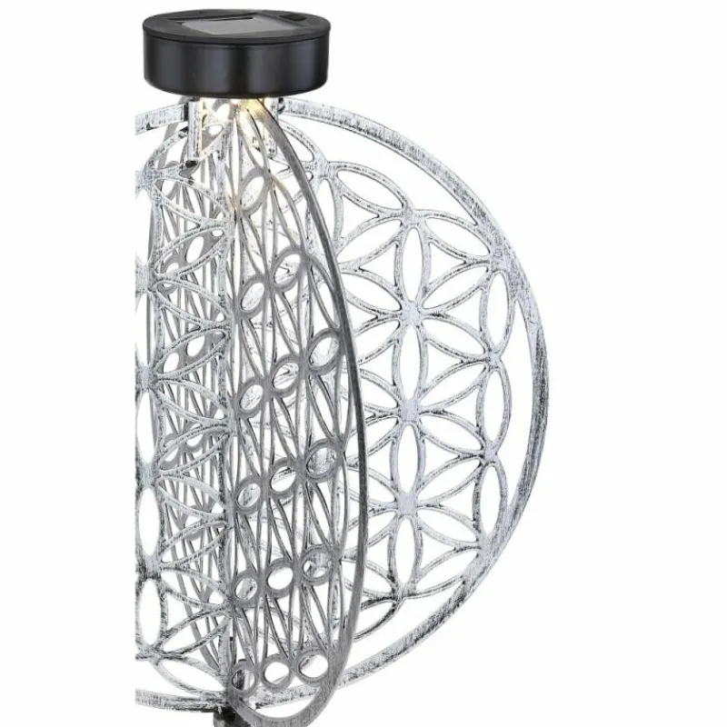 Lampes À Boules-Luminaires Globo Lighting lampe solaire Globo LED Argenté, 1 lumière