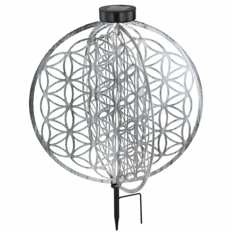 Lampes À Boules-Luminaires Globo Lighting lampe solaire Globo LED Argenté, 1 lumière