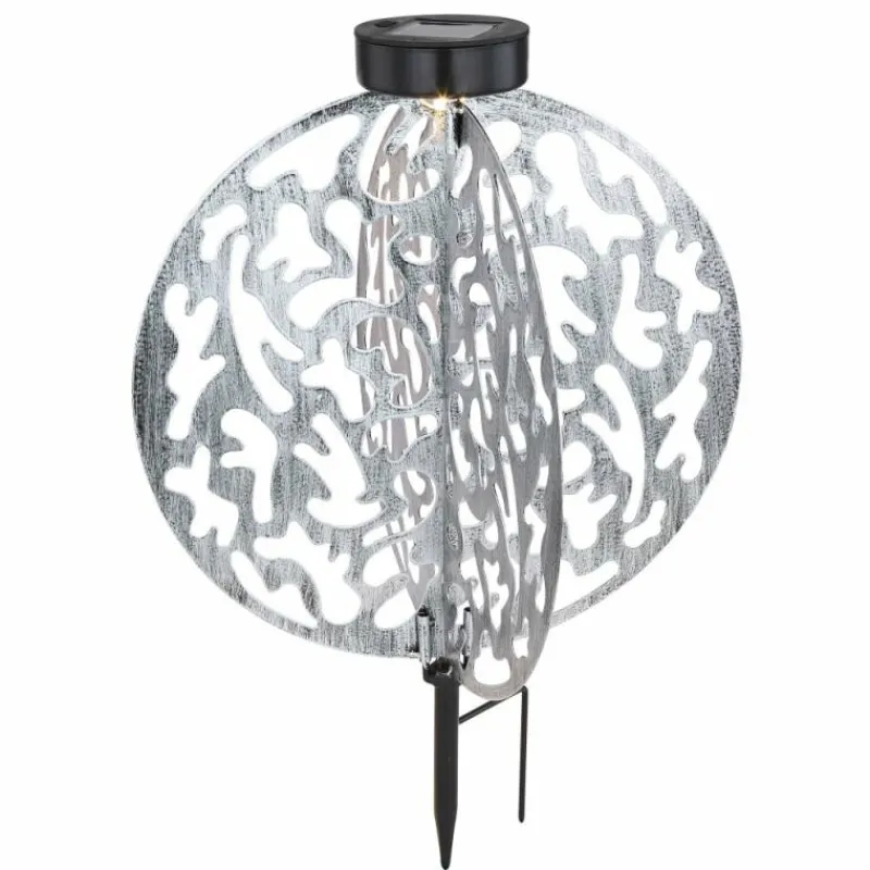 Lampes À Boules-Luminaires Globo Lighting lampe solaire Globo LED Argenté, 1 lumière