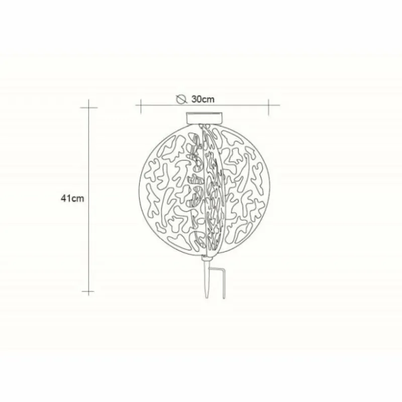 Lampes À Boules-Luminaires Globo Lighting lampe solaire Globo LED Argenté, 1 lumière