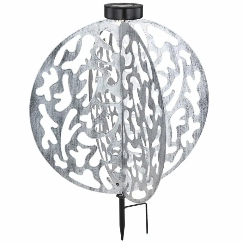 Lampes À Boules-Luminaires Globo Lighting lampe solaire Globo LED Argenté, 1 lumière