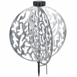Lampes À Boules-Luminaires Globo Lighting lampe solaire Globo LED Argenté, 1 lumière