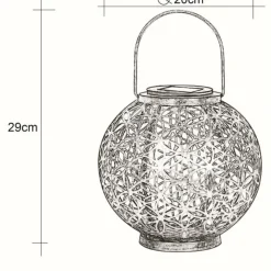 Luminaires Globo Lighting lampe solaire Globo LED Argenté, 1 lumière