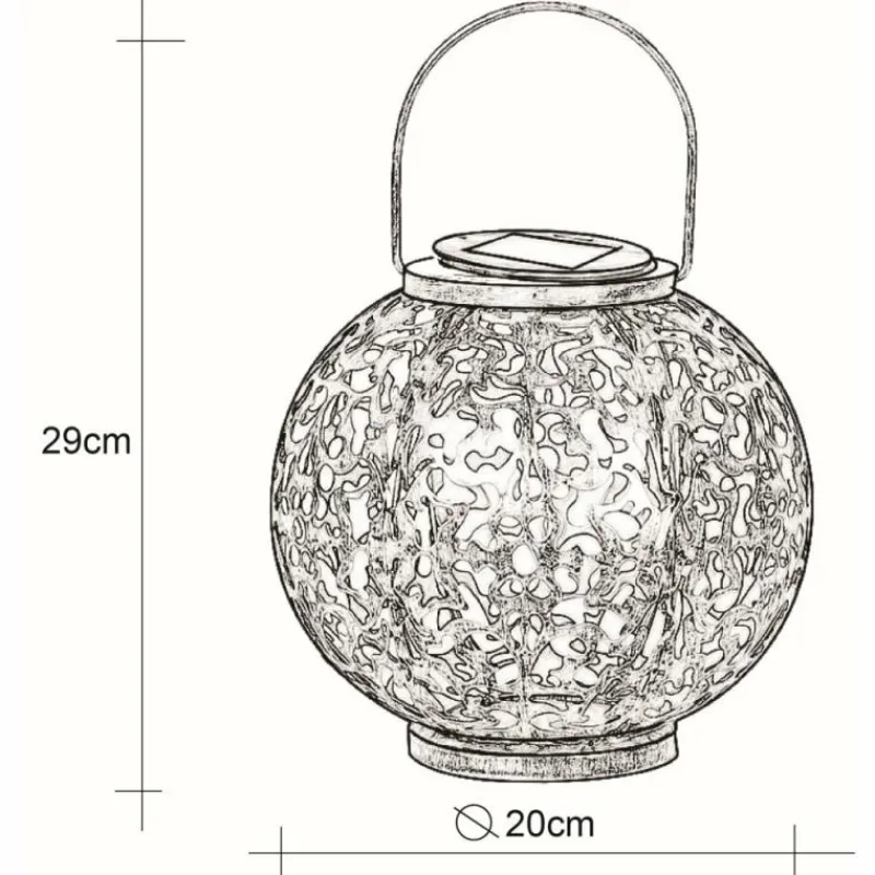 Luminaires Globo Lighting lampe solaire Globo LED Argenté, 1 lumière