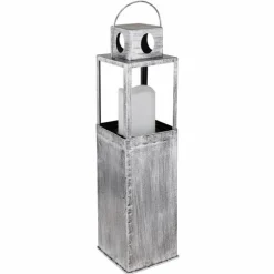 Luminaires Rustiques-Luminaires Globo Lighting lampe solaire Globo LED Argent Oxydé, 1 lumière