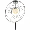 Luminaires Rustiques-Luminaires Globo Lighting lampe solaire Globo LED Argent Oxydé, 1 lumière