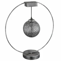 Luminaires Rustiques-Luminaires Globo Lighting lampe solaire Globo LED Argent Oxydé, Noir, 1 lumière