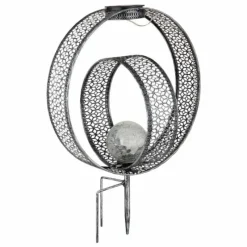 Luminaires Rustiques-Luminaires Globo Lighting lampe solaire Globo LED Argenté