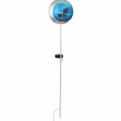 Luminaires Rustiques-Luminaires Globo Lighting lampe solaire Globo LED Bleu, Argenté, 1 lumière