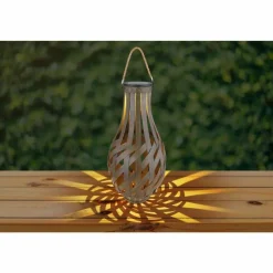 Lampes En Bois-Luminaires Globo Lighting lampe solaire Globo LED Brun, 1 lumière