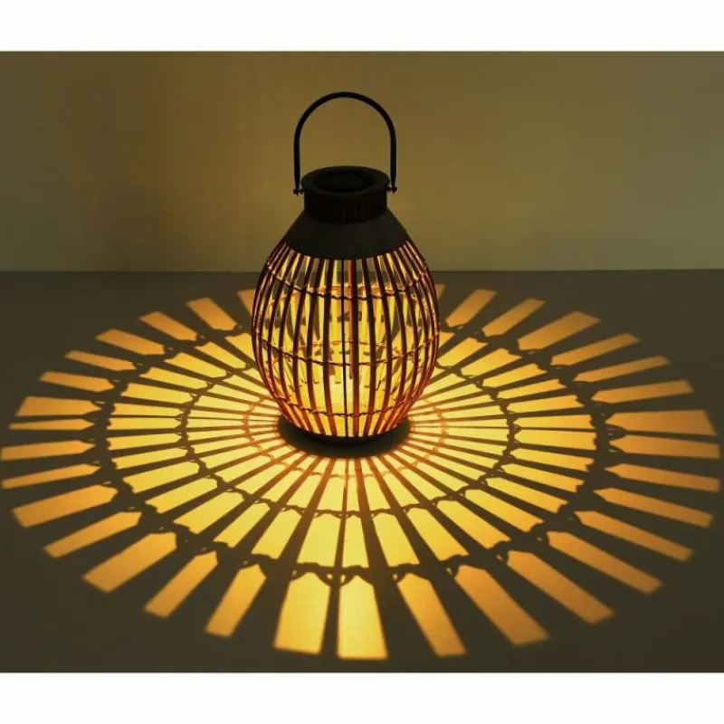 Lampes En Bois-Luminaires Globo Lighting lampe solaire Globo LED Bois clair, 1 lumière