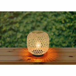 Lampes En Bois-Luminaires Globo Lighting lampe solaire Globo LED Brun, 1 lumière