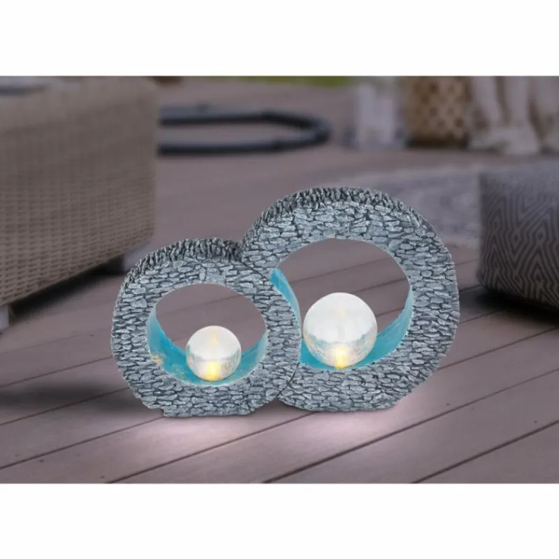 Luminaires Globo Lighting lampe solaire Globo LED Gris, 2 lumières