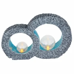 Luminaires Globo Lighting lampe solaire Globo LED Gris, 2 lumières