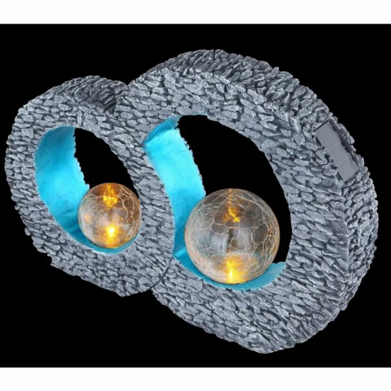 Luminaires Globo Lighting lampe solaire Globo LED Gris, 2 lumières