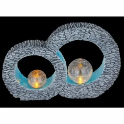 Luminaires Globo Lighting lampe solaire Globo LED Gris, 2 lumières