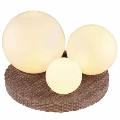 Lampes À Boules-Luminaires Globo Lighting lampe solaire Globo LED Gris, 3 lumières