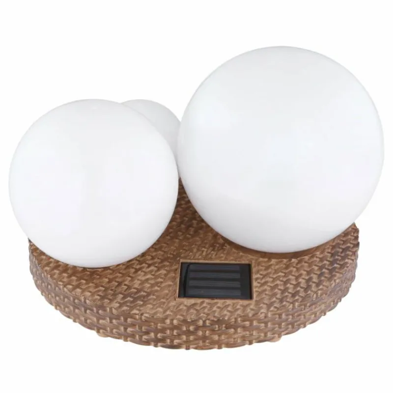Lampes À Boules-Luminaires Globo Lighting lampe solaire Globo LED Gris, 3 lumières