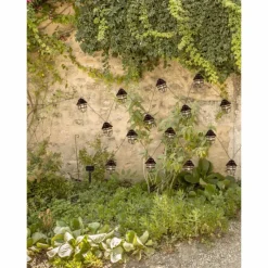 Luminaires Rustiques-Luminaires Globo Lighting Lampe solaire Globo LED Noir, 8 lumières